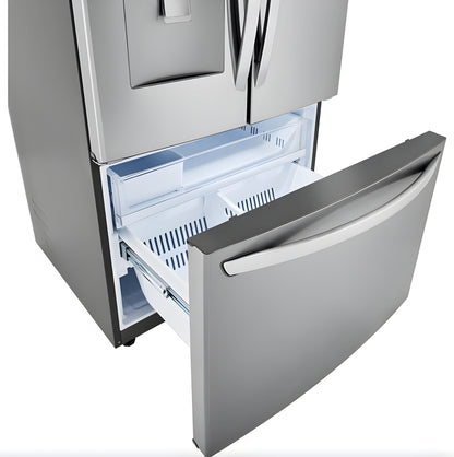 LG 36 in. French Door Refrigerator with Slim Design Water Dispenser in Stainless Steel 29 Cu. Ft. (LRFWS2906V)