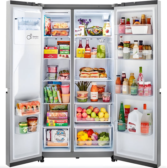 LG 36 in. Side-by-Side Counter-Depth Refrigerator in Stainless Steel 23 Cu. Ft. (LRSXC2306S)