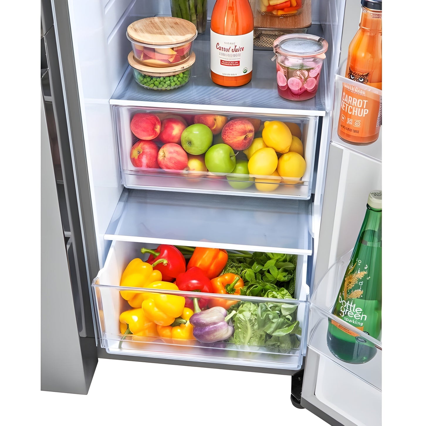 LG 36 in. Side-by-Side Refrigerator in Stainless Steel 27 Cu. Ft. (LRSXS2706S)
