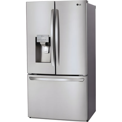 LG 36 in. Wi-Fi Enabled 3-Door French Door Refrigerator in Stainless Steel 22 Cu. Ft. (LFXS26973S)