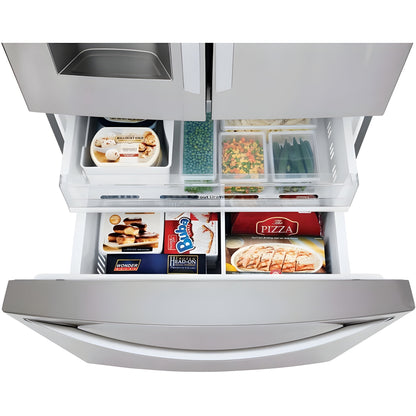 LG 36 in. Wi-Fi Enabled 3-Door French Door Refrigerator in Stainless Steel 22 Cu. Ft. (LFXS26973S)