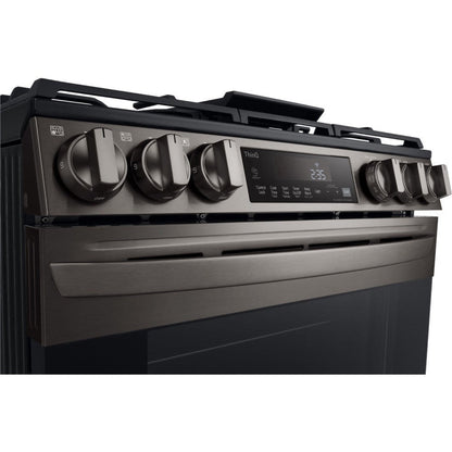 LG 30 in. 5.8 Cu Ft. Smart Wi-Fi Enabled Fan Convection Gas Slide-in Range with Air Fry & EasyClean (LSGL5833D)