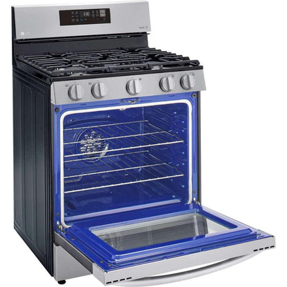 LG 30 in. 5.8-Cu. Ft. Gas Convection Smart Range with AirFry, Stainless Steel (LRGL5823S)