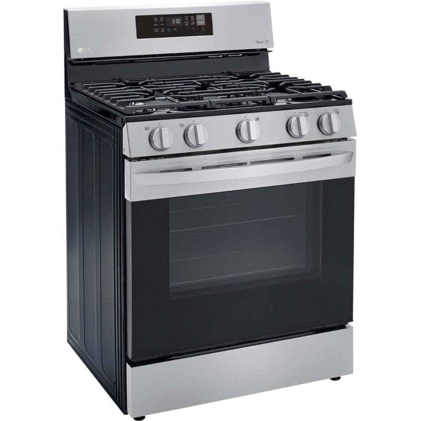 LG 30 in. 5.8-Cu. Ft. Gas Convection Smart Range with AirFry, Stainless Steel (LRGL5823S)