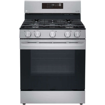 LG 30 in. 5.8-Cu. Ft. Gas Convection Smart Range with AirFry, Stainless Steel (LRGL5823S)