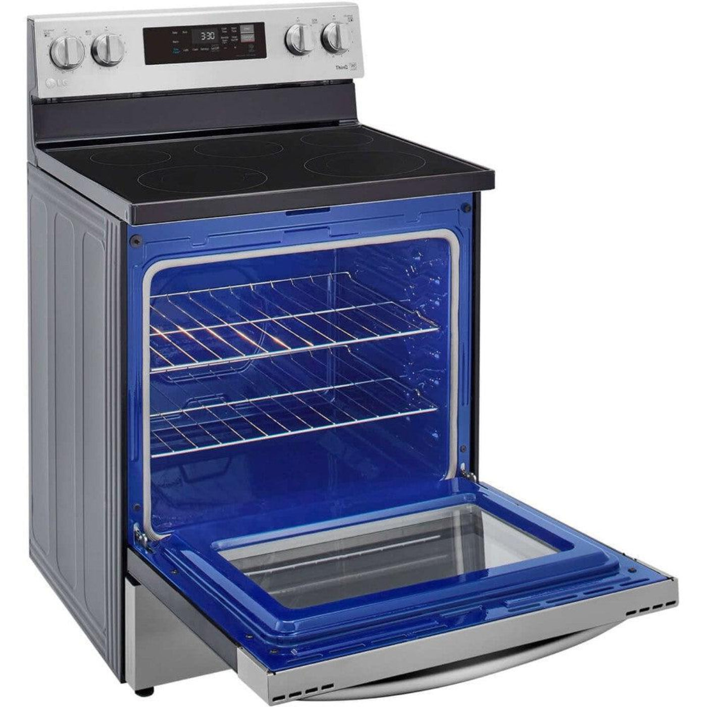 LG 30 in. 6.3-Cu. Ft. Electric Smart Range with EasyClean, Stainless Steel (LREL6321S)