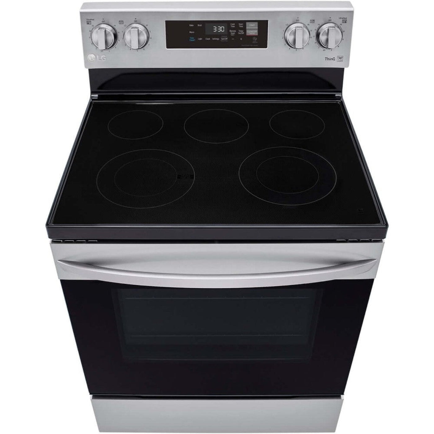 LG 30 in. 6.3-Cu. Ft. Electric Smart Range with EasyClean, Stainless Steel (LREL6321S)