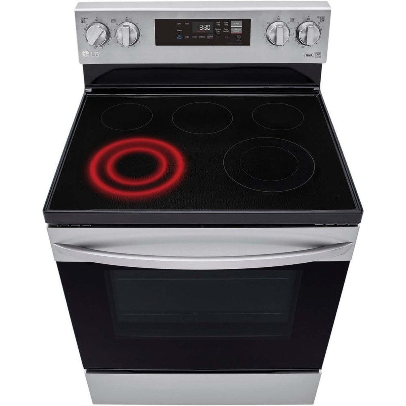 LG 30 in. 6.3-Cu. Ft. Electric Smart Range with EasyClean, Stainless Steel (LREL6321S)