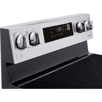LG 30 in. 6.3-Cu. Ft. Electric Smart Range with EasyClean, Stainless Steel (LREL6321S)