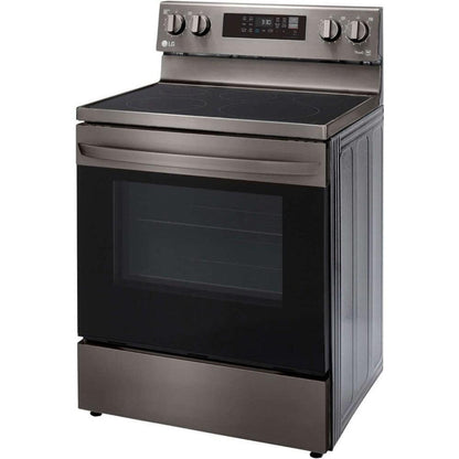 LG 30 in. 6.3-Cu. Ft. Electric Smart Range with EasyClean and AirFry Black Stainless Steel (LREL6323D)