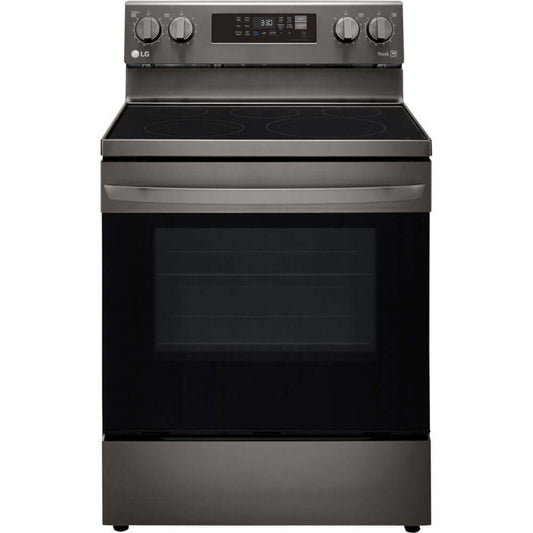 LG 30 in. 6.3-Cu. Ft. Electric Smart Range with EasyClean and AirFry Black Stainless Steel (LREL6323D)