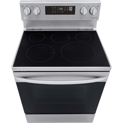 LG 30 in. 6.3-Cu. Ft. Electric Smart Range with EasyClean and AirFry Stainless Steel (LREL6323S)