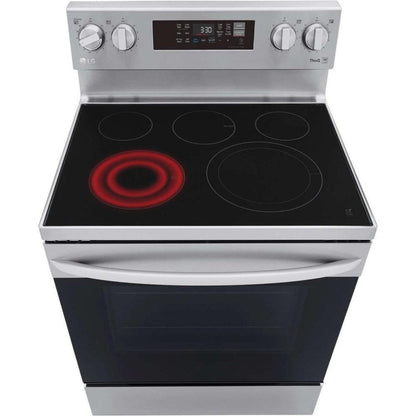 LG 30 in. 6.3-Cu. Ft. Electric Smart Range with EasyClean and AirFry Stainless Steel (LREL6323S)