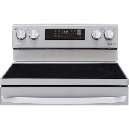 LG 30 in. 6.3-Cu. Ft. Electric Smart Range with EasyClean and AirFry Stainless Steel (LREL6323S)