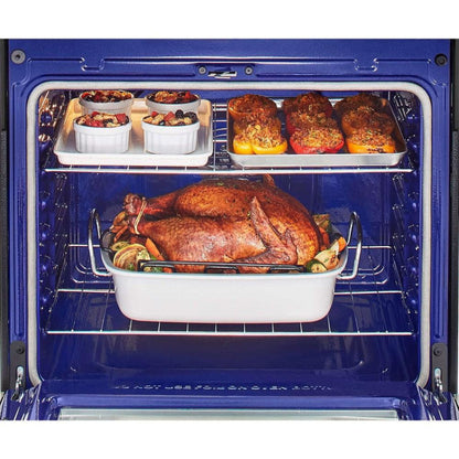 LG 30 in. 6.3-Cu. Ft. Electric Smart Range with InstaView and AirFry, Black Stainless Steel (LREL6325D)