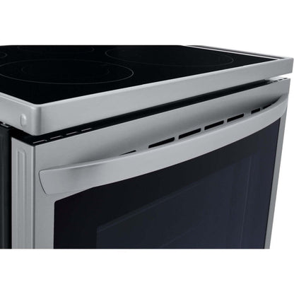 LG 30 in. 6.3-Cu. Ft. Electric Smart Range with InstaView and AirFry, Stainless Steel (LREL6325F)