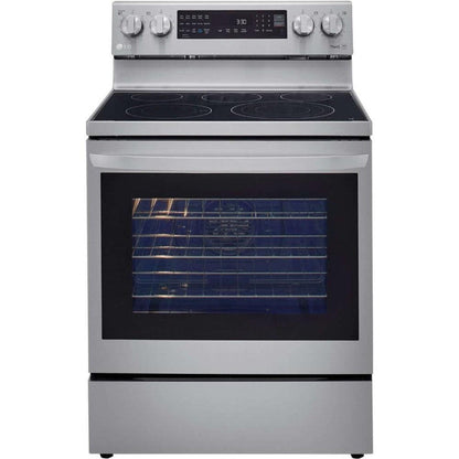 LG 30 in. 6.3-Cu. Ft. Electric Smart Range with InstaView and AirFry, Stainless Steel (LREL6325F)