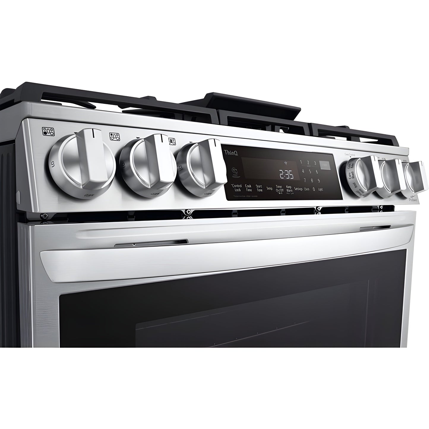 LG 30 in. 6.3-Cu. Ft. Smart Wi-Fi Enabled ProBake Convection InstaView Gas Slide-in Range with Air Fry, Stainless Steel (LSGL6335F)