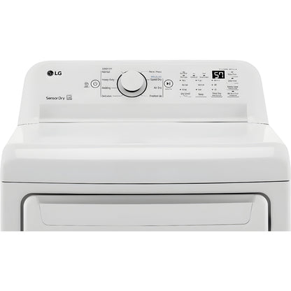 LG 7.3-Cu. Ft. Ultra Large Capacity Electric Dryer with Sensor Dry Technology in White (DLE7000W)