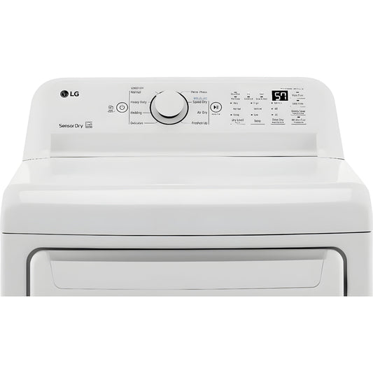 LG 7.3-Cu. Ft. Ultra Large Capacity Electric Dryer with Sensor Dry Technology in White (DLE7000W)