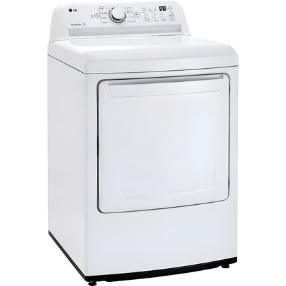 LG 7.3-Cu. Ft. Ultra Large Capacity Electric Dryer with Sensor Dry Technology in White (DLE7000W)