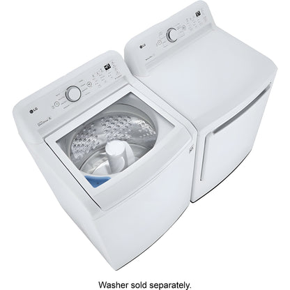 LG 7.3-Cu. Ft. Ultra Large Capacity Electric Dryer with Sensor Dry Technology in White (DLE7000W)