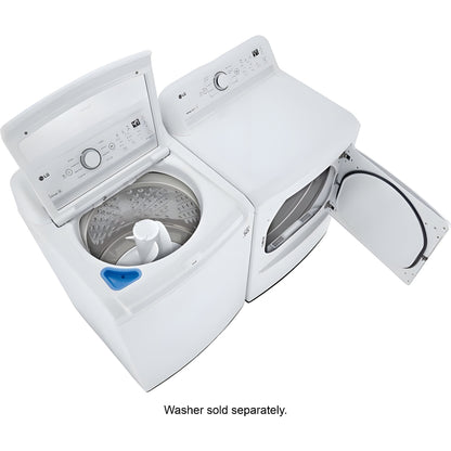 LG 7.3-Cu. Ft. Ultra Large Capacity Electric Dryer with Sensor Dry Technology in White (DLE7000W)