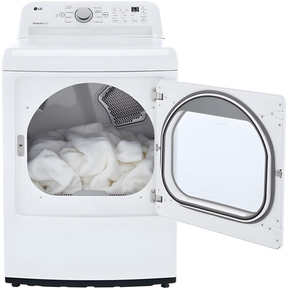 LG 7.3-cu. ft. Ultra Large Capacity Electric Dryer with Sensor Dry Technology in White (DLE7150W)