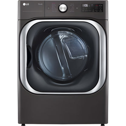 LG 9.0-Cu. Ft. Mega Capacity Smart Wi-Fi Enabled Front Load Electric Dryer with TurboSteam and Built-In Intelligence (DLEX8900B)