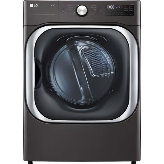 LG 9.0-Cu. Ft. Mega Capacity Smart Wi-Fi Enabled Front Load Electric Dryer with TurboSteam and Built-In Intelligence (DLEX8900B)