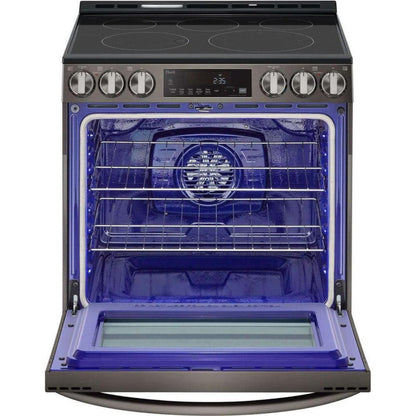 LG 30 in. 6.3-Cu Ft. Smart Wi-Fi Enabled Fan Convection Electric Slide-in Range with Air Fry and EasyClean (LSEL6333D)