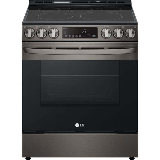 LG 30 in. 6.3-Cu Ft. Smart Wi-Fi Enabled Fan Convection Electric Slide-in Range with Air Fry and EasyClean (LSEL6333D)
