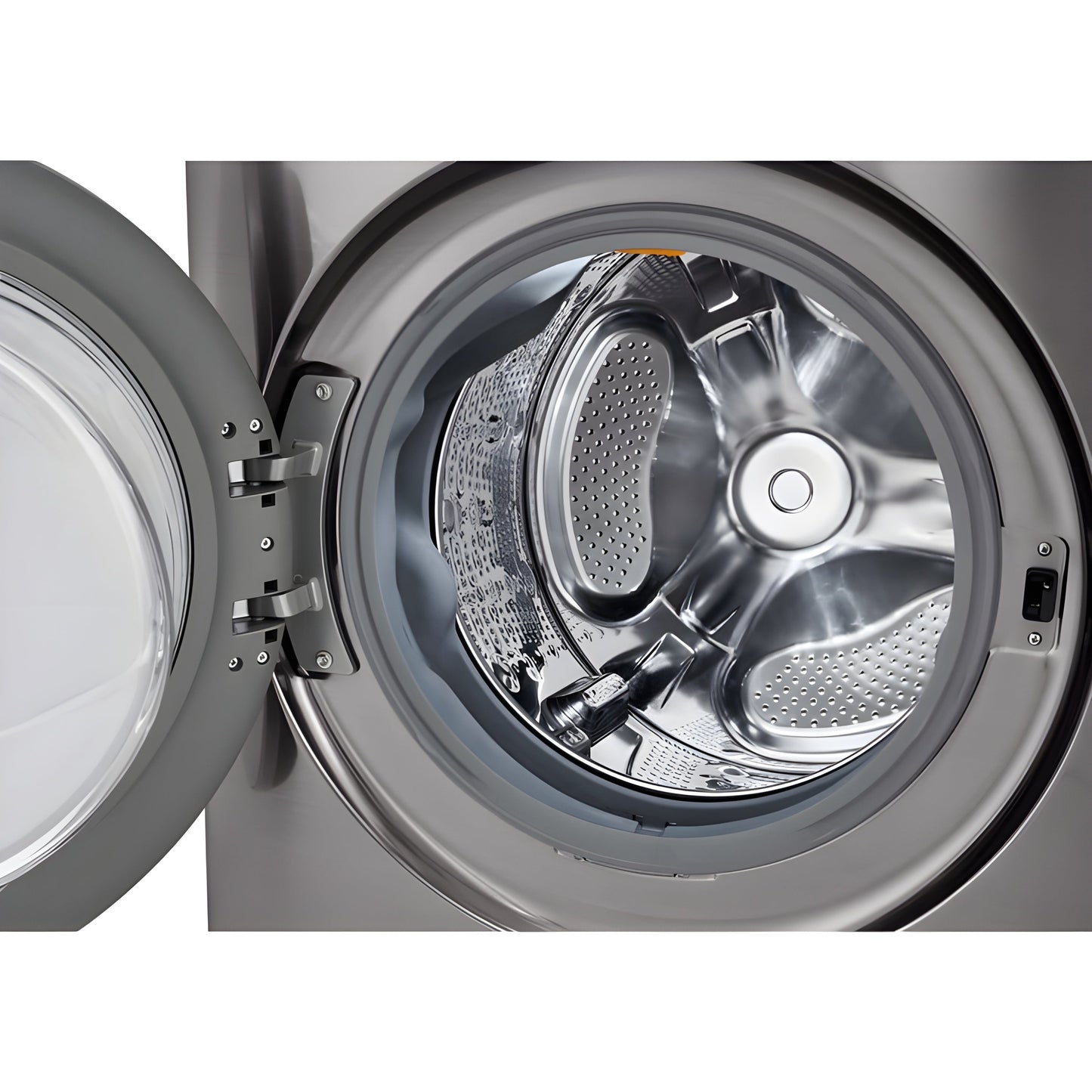 LG Single Unit Front Load LG WashTower with Center Control 4.5-cu. ft. Washer and 7.4-cu. ft. Gas Dryer in Graphite Steel (WKG101HVA)