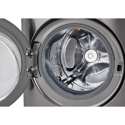 LG Single Unit Front Load LG WashTower with Center Control 4.5-cu. ft. Washer and 7.4-cu. ft. Gas Dryer in Graphite Steel (WKG101HVA)