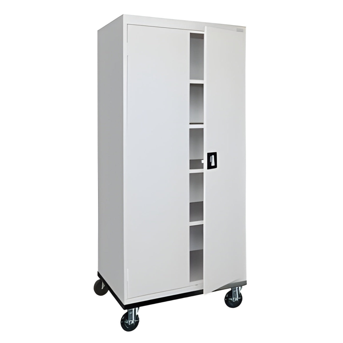 Sandusky Lee Mobile Storage Cabinets - Mobile Storage Cabinet with 4 Adjustable Shelves, Dove Gray, 36" x 24" x 78" - TA4R362472-05