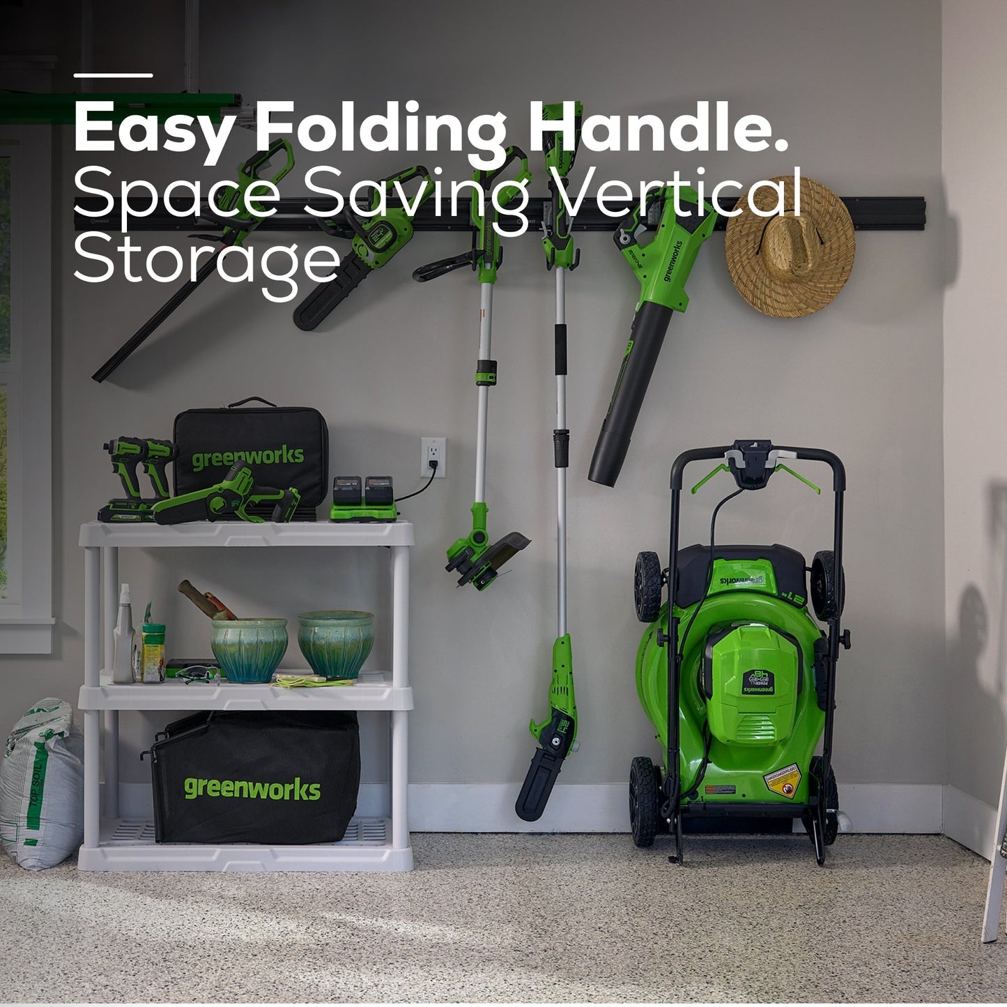 Greenworks 48V (2x24V) 21" Cordless Battery Self-Propelled Lawn Mower w/ Two (2) 5.0Ah USB Batteries & Dual Port Charger - 2532502