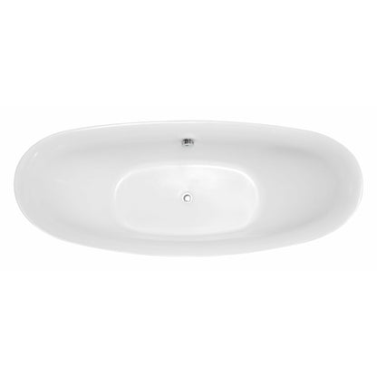 Anzzi Reginald Series 5.67 ft. Freestanding Bathtub in White FT-AZ091 - FT-AZ091