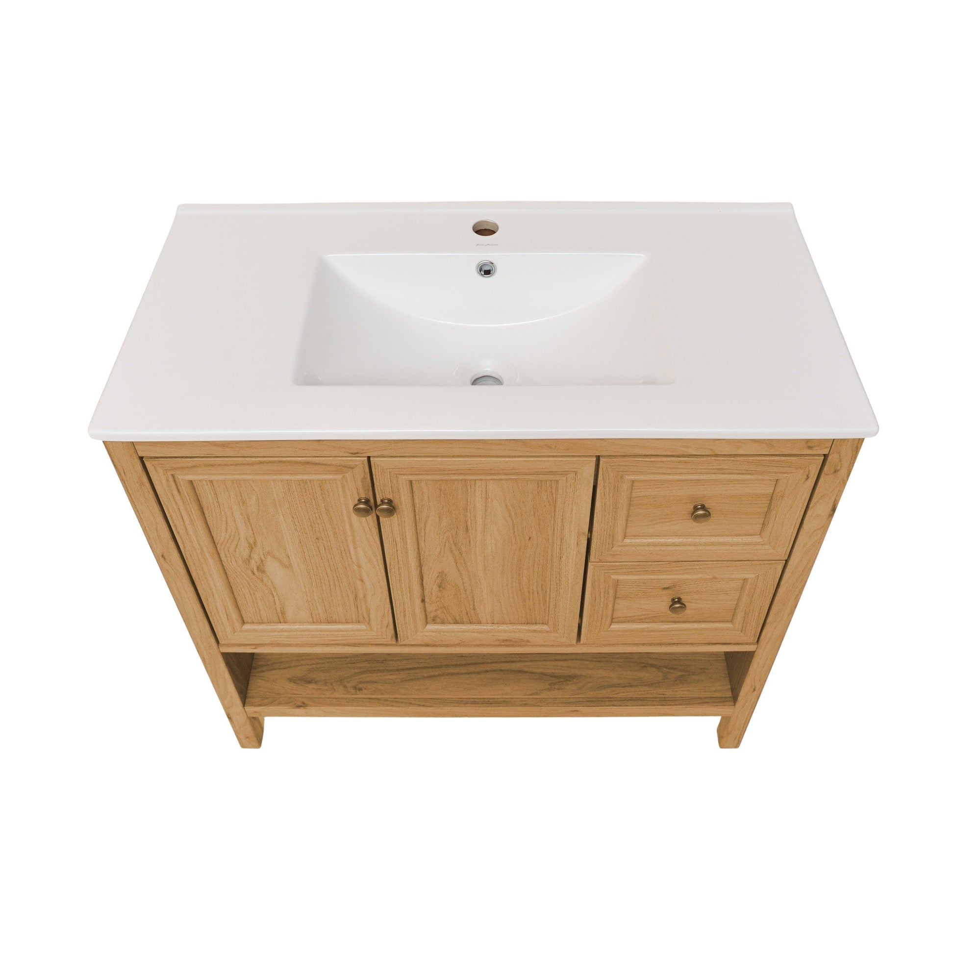 Swiss Madison Château 36" Bathroom Vanity in Natural Oak - SM-BV241 - Backyard Provider