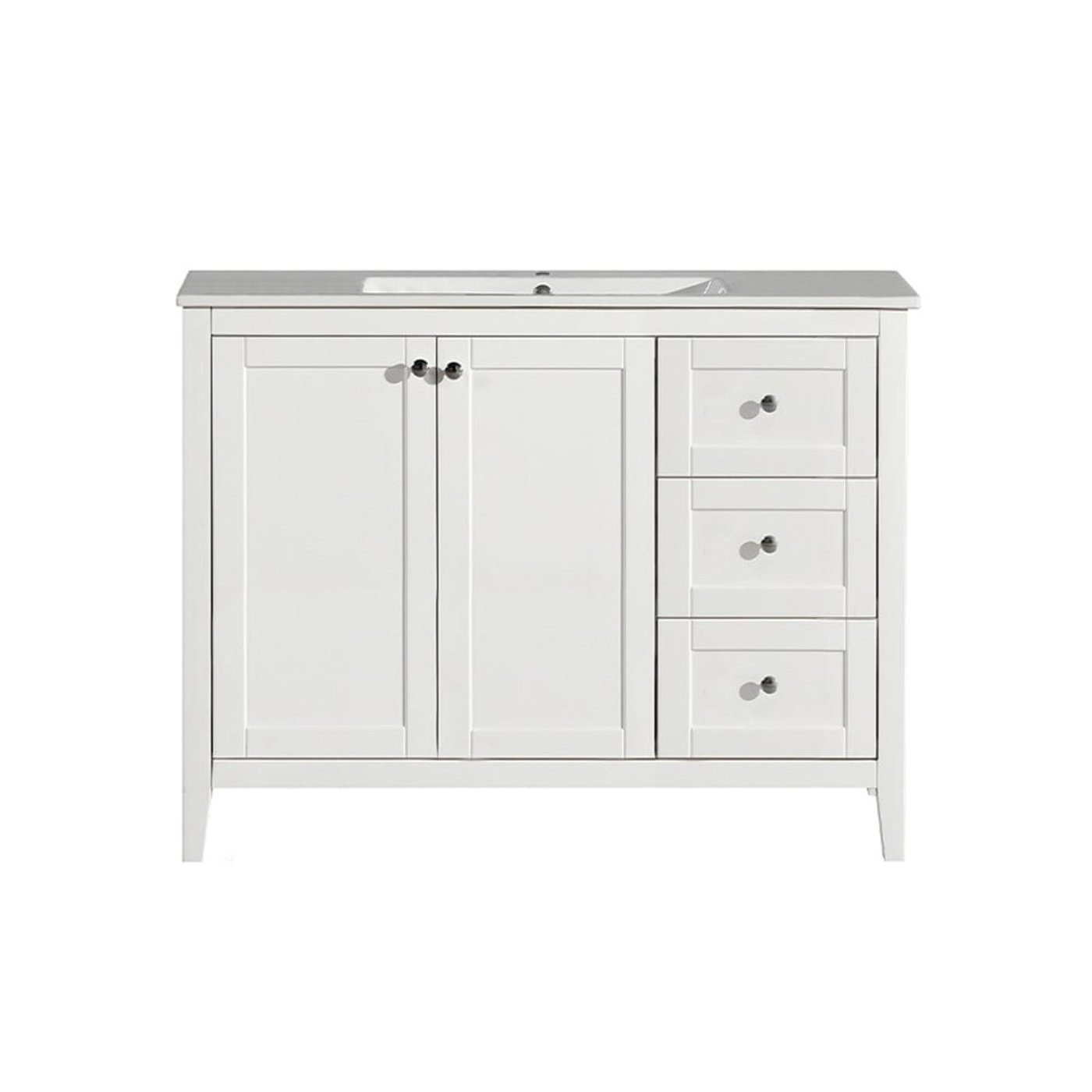 SM-BV414 Cannes 48" Bathroom Vanity in White - SM-BV414 - Backyard Provider