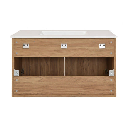 Swiss Madison Classé 36" Wall-Mounted Bathroom Vanity in Oak - SM-BV667 - Backyard Provider