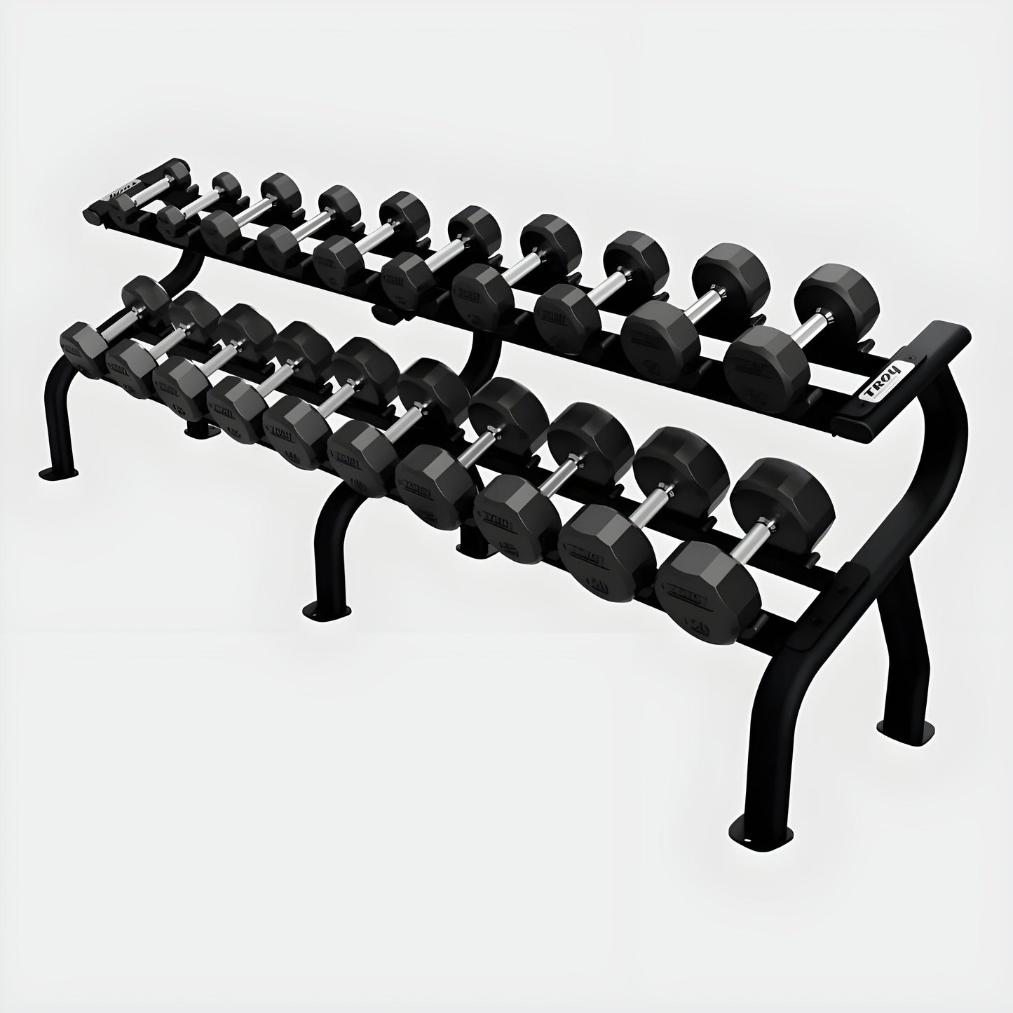TROY 10-Pair Dumbbell Saddle Rack - DR-10