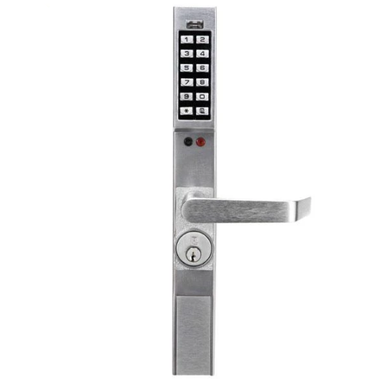 Alarm Lock Trilogy - DL1300 - Narrow Stile Keypad Lever Lock w/ Audit Trail - 26D - Satin Chrome - Grade 1