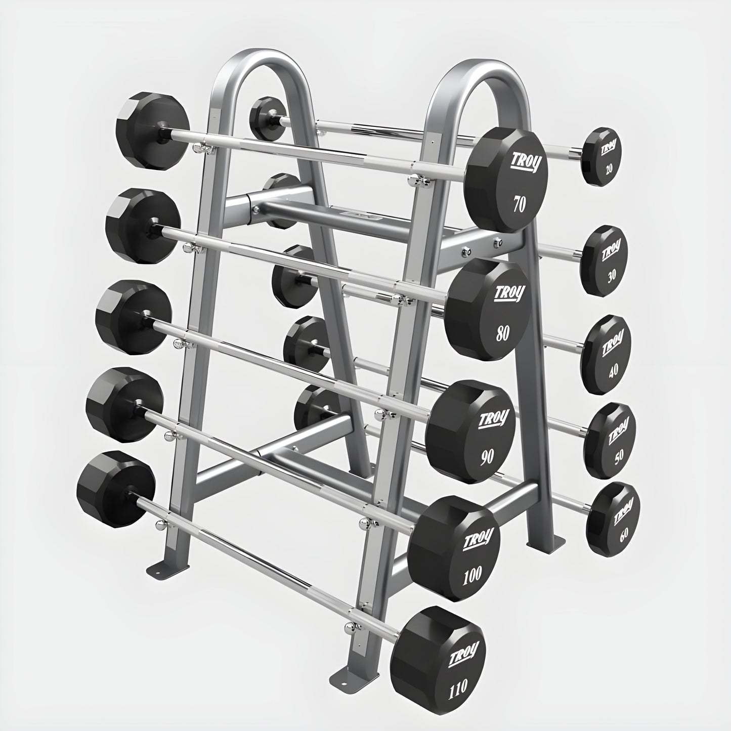 Troy BB-10 Double Sided Horizontal Fixed Barbell Rack - BB-10-MBLK