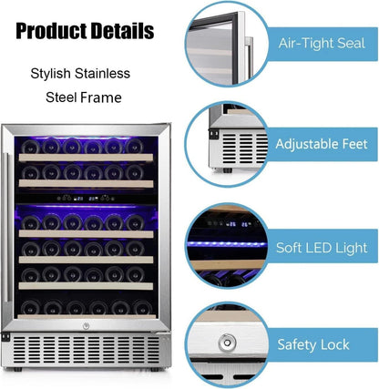 Antarctic Star 24" Wine Cooler Beverage Refrigerator - W51145B