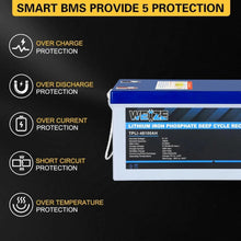 Load image into Gallery viewer, WEIZE 48V(51.2V) 100Ah 5120Wh LiFePO4 Lithium Battery - BAC-0103
