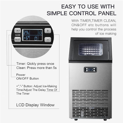 Antarctic Star Commercial Ice Makers Machine Stainless Steel Makers - Z5845AS