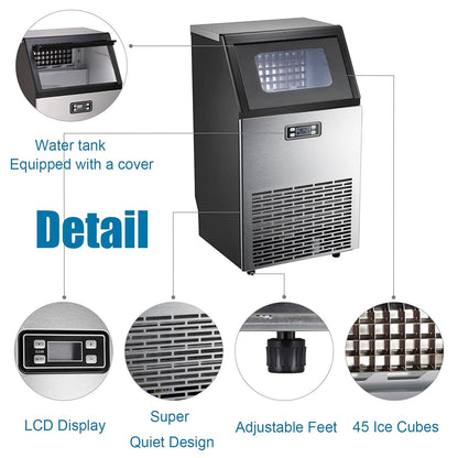 Antarctic Star Commercial Ice Makers Machine Stainless Steel Makers - Z5845AS