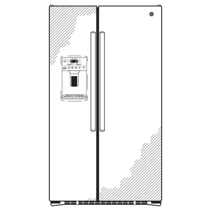 GE APPLIANCES GZS22DSJSS GE® 21.9 Cu. Ft. Counter-Depth Side-By-Side Refrigerator - GZS22DSJSS-KT