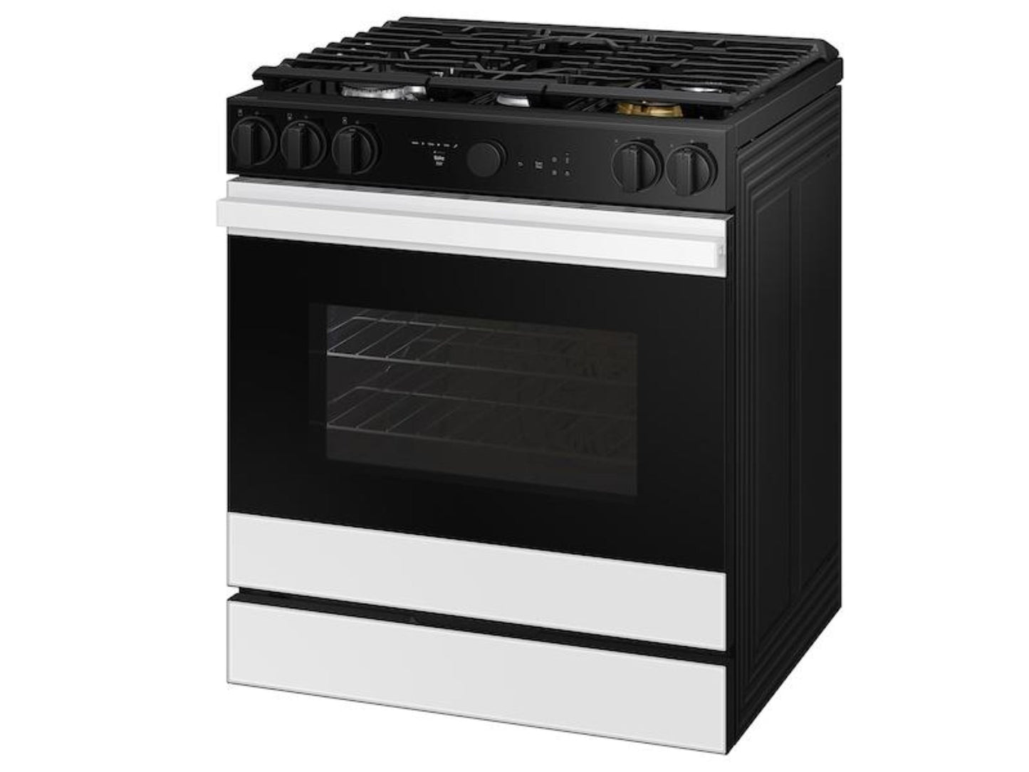 SAMSUNG Bespoke 6.0 cu. ft. Smart Slide-In Gas Range with Air Sous Vide & Air Fry in White Glass - NSG6DB850012-KT