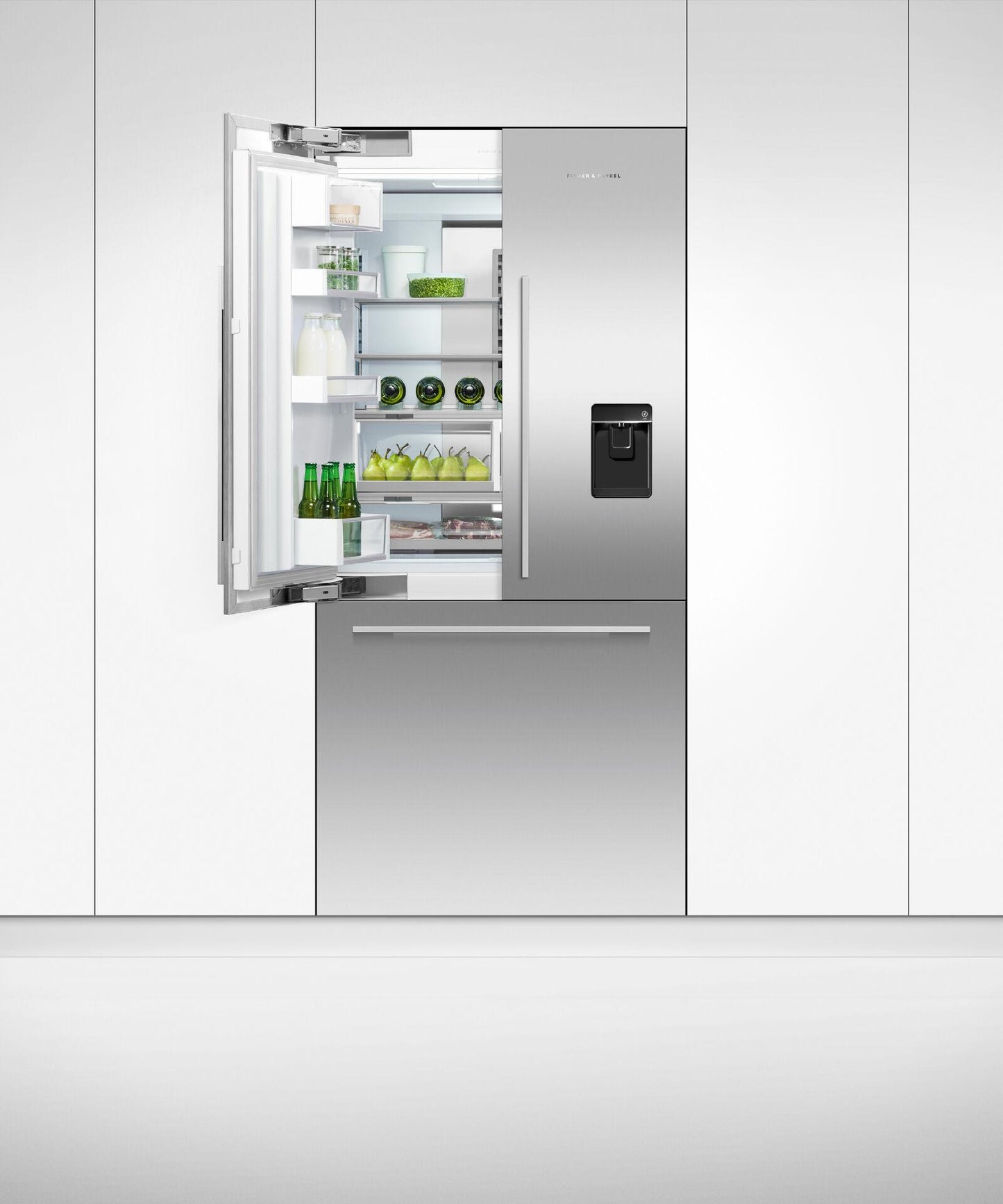 FISHER & PAYKEL RS36A80U1N Integrated French Door Refrigerator Freezer, 36", Ice & Water - RS36A80U1N-KT